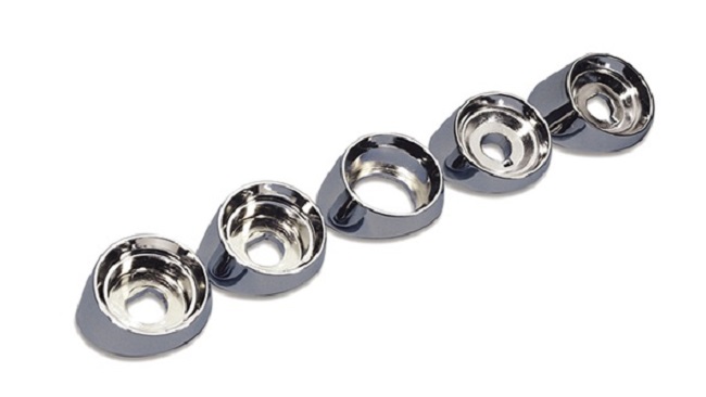 57 Dash Knob Chrome Bezel set