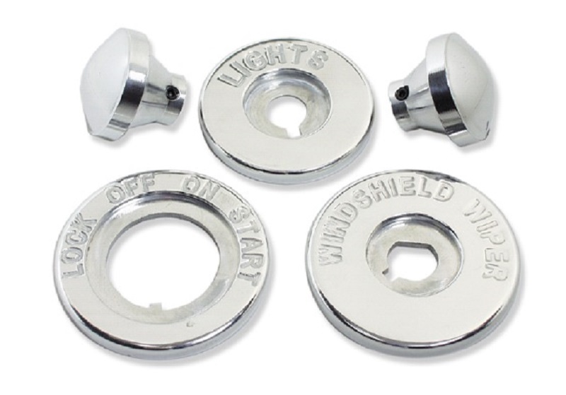 55-56 Billet Dash Switch Bezels & Knobs