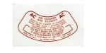 55-57 6-Cyl. Air Cleaner Decal