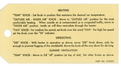 55-56 Heater Instruction tag