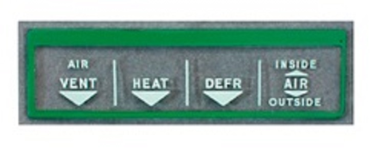 57 Heater Control Face Plate Lens