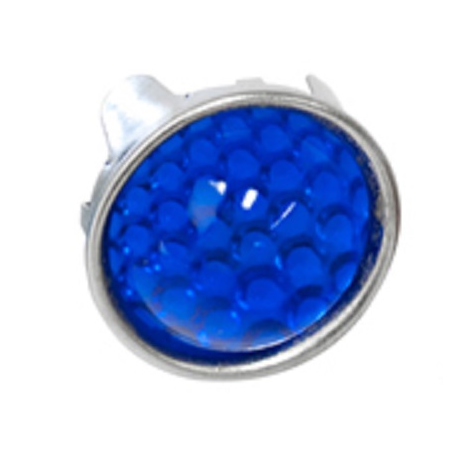 Blue Dots with Chrome Rings/Glass