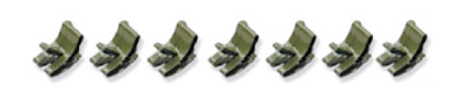 Fuel/Brake Line Clips on Frame (7 Piece Outside Frame)