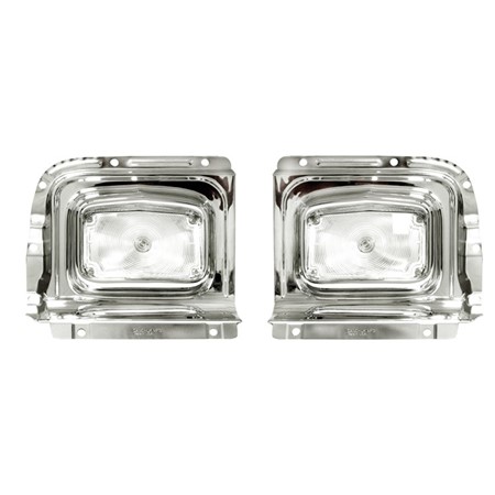 1956 Parklight Assembly with Backing Plates (Chrome)