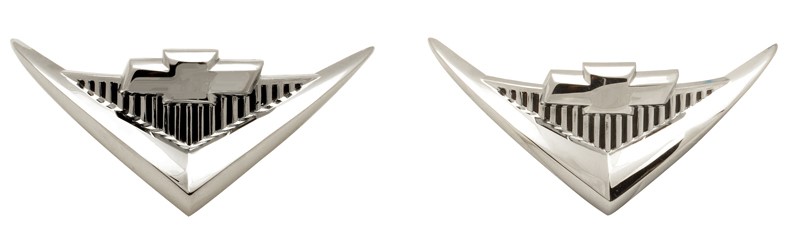 1955 V8 Under Taillight Emblems