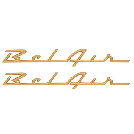 1957 "Bel Air" Scripts (Gold) Show Quality