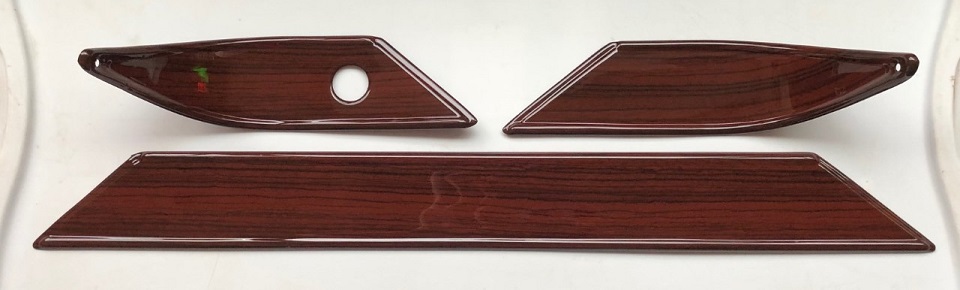 55-56 Dash Trim Wood Grain w/Radio Delete